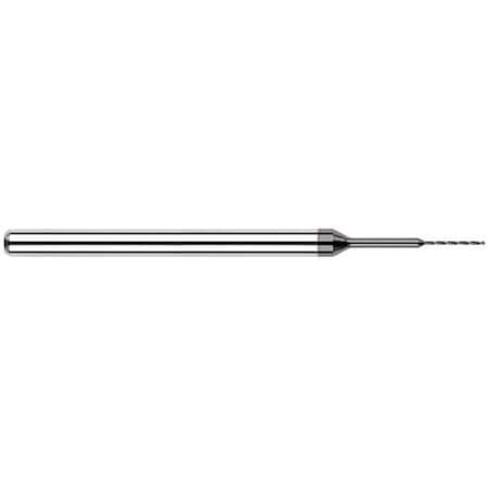 Harvey Tool 0.0120 in. Drill dia x 0.2300 in. Flute Length Carbide Drill, 2 Flutes, Amorphous diamond Coated 20120-C4
